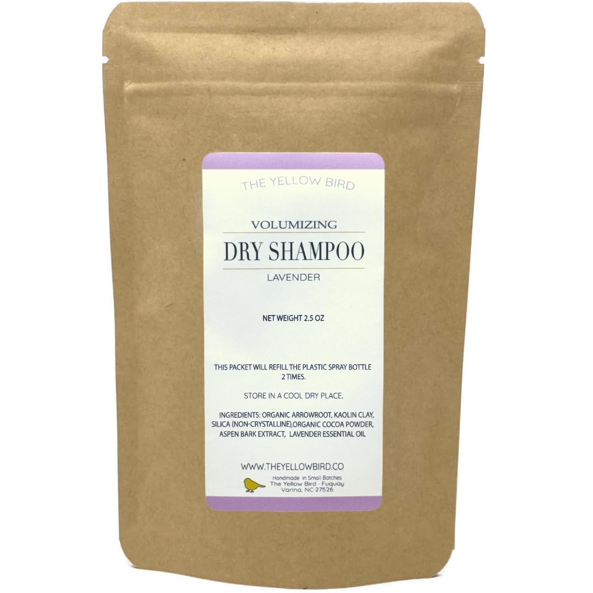 The Yellow Bird Dry Shampoo Lavender Refill Packet