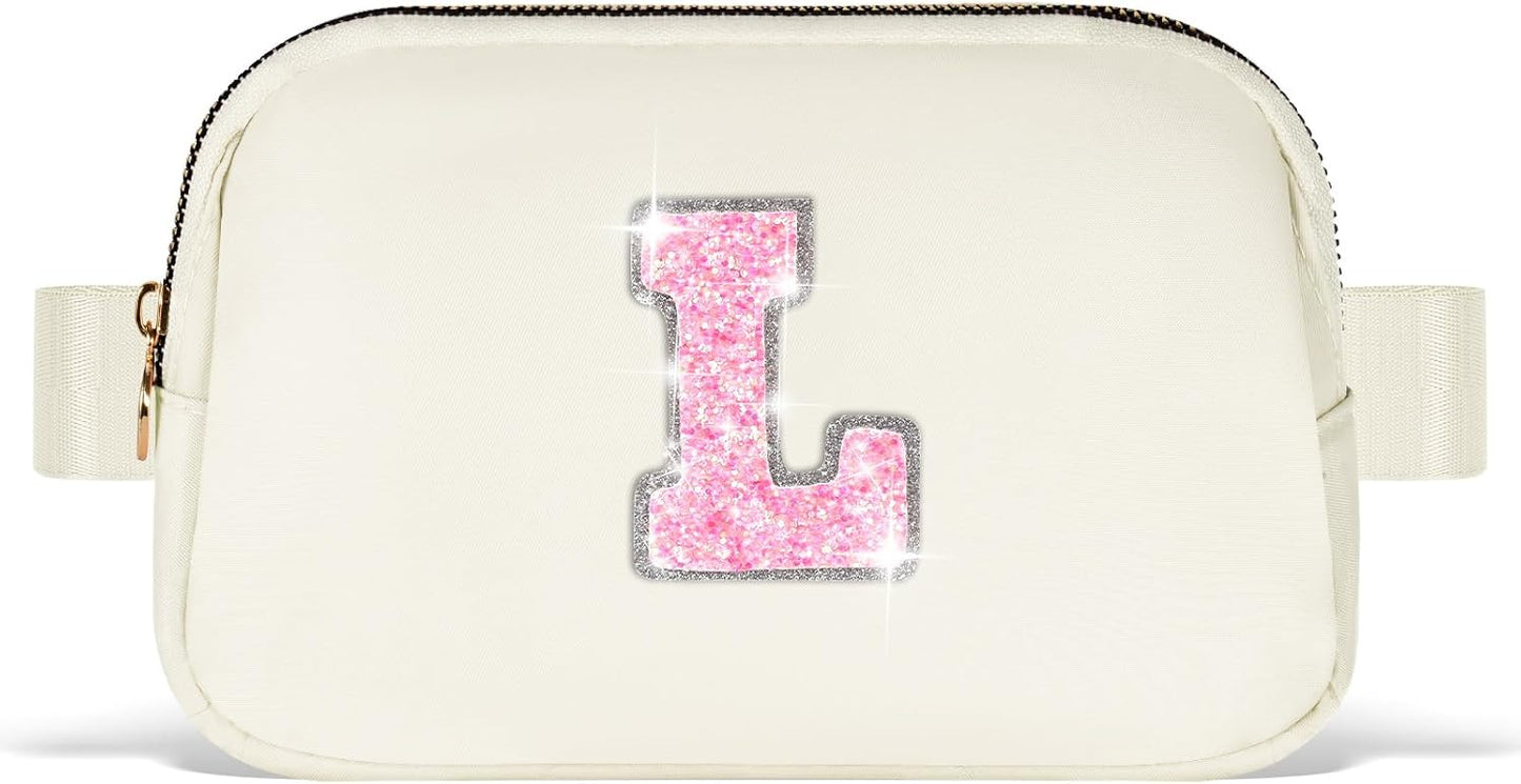 Graduation Gifts for Girls Teens Kids Women Her - 2024 Graduation Gifts,Belt Bag Cute Trendy Stuff Graduation Essentials Accessories | Cream,Initial L