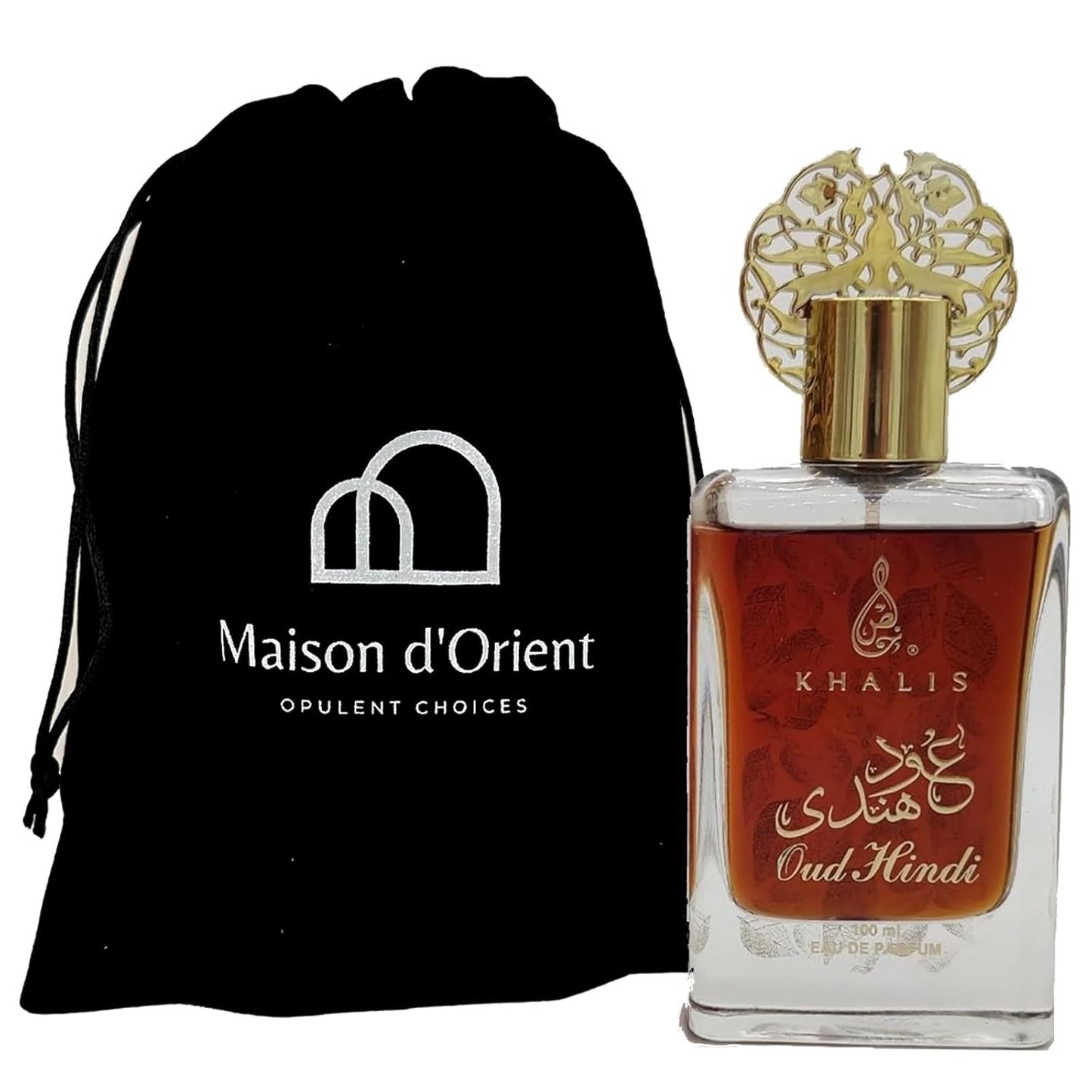 Oud Hindi Eau de Parfum 3.4 oz - Soft Arabian Oud with Sweet Spicy Nutty Herbaceous and Woody Accords loved for its long lasting trail and compliment catching aroma