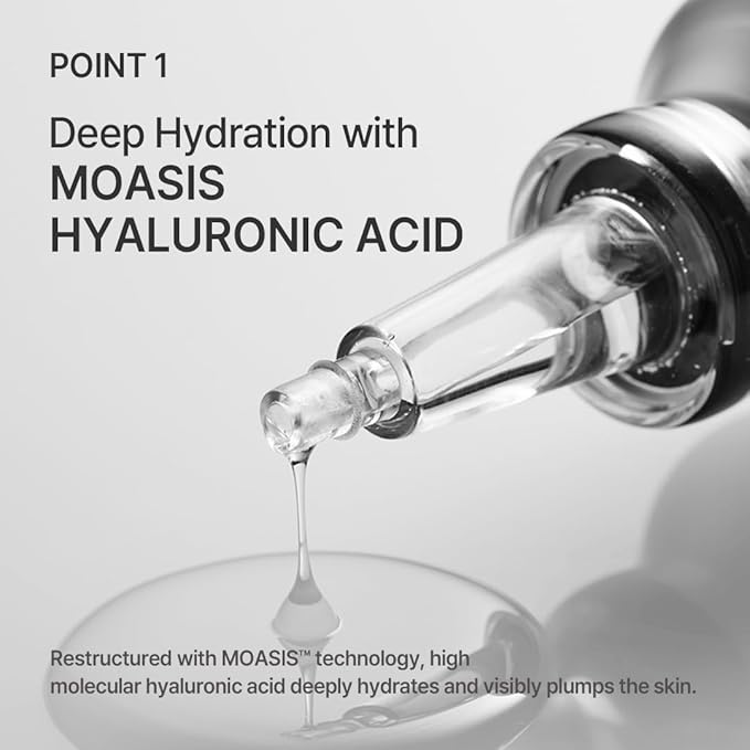 Recharging First Ampoule l 3-Nano Slow Aging Ampoule for Face with Hyaluronic acid, Collagen, Niacinamide l Hydrating & Soothing & Wrinkle-Care Korean Skin Care (30ml / 1.01 fl.oz)