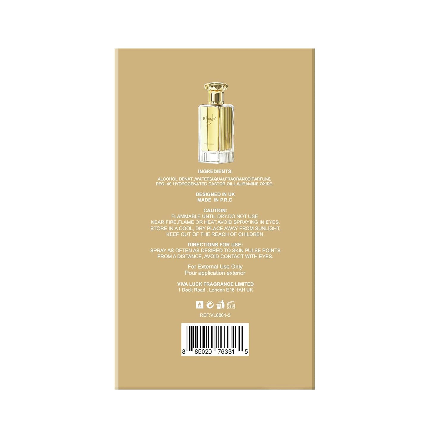 Hybrid & Company Women Blonde Joy Pour Femme Eau De Parfum Vaporisateur Natural Spray 3.4 Fl Oz