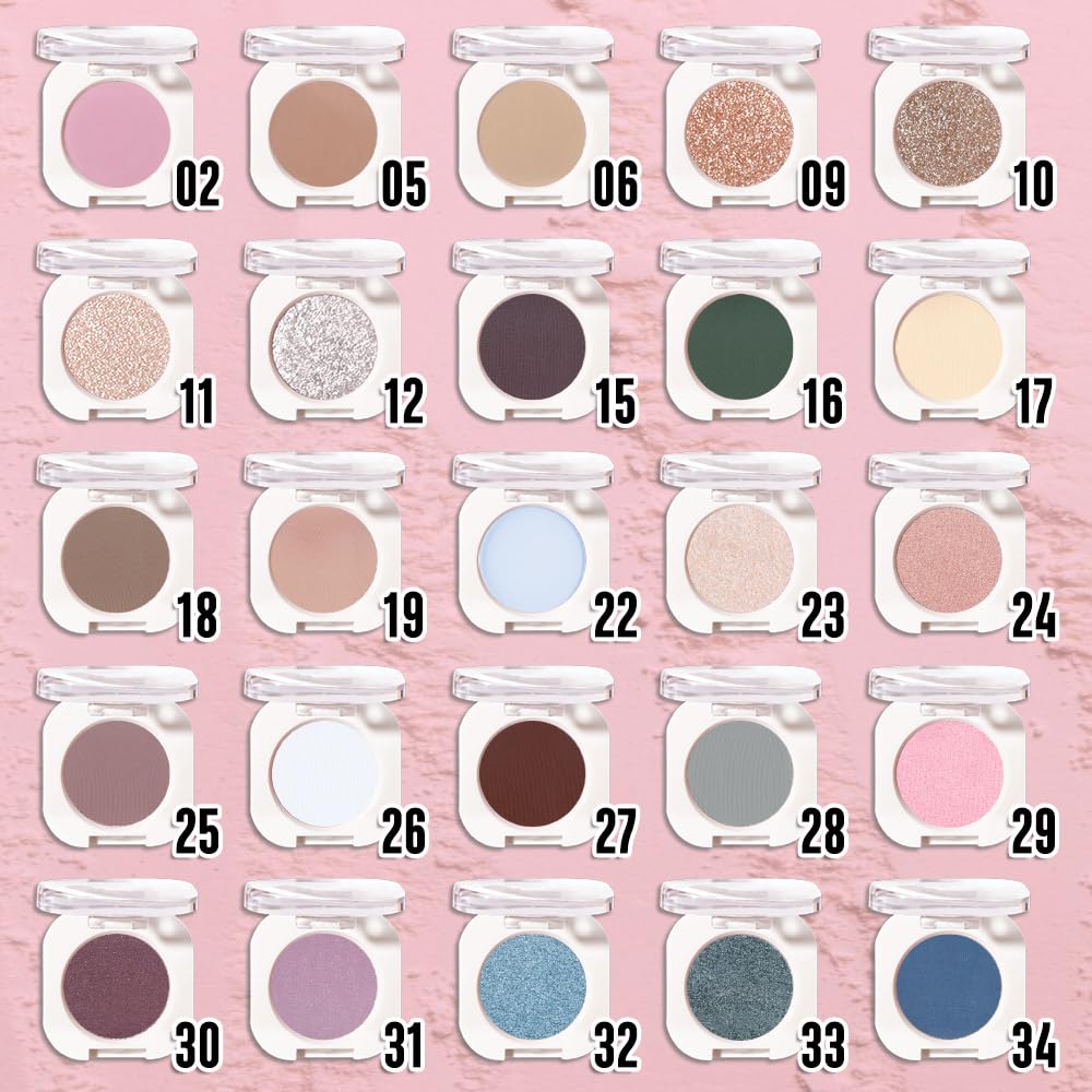 Single Matte Eye Shadow Palette Makeup, Nude Pink Matte Eyeshadow For Mature Women, Monochrome Eye Shadow Makeup, Pigmented Waterproof Sombras Para Ojos, Vegan, Talc, Paraben & Cruelty Free, 19