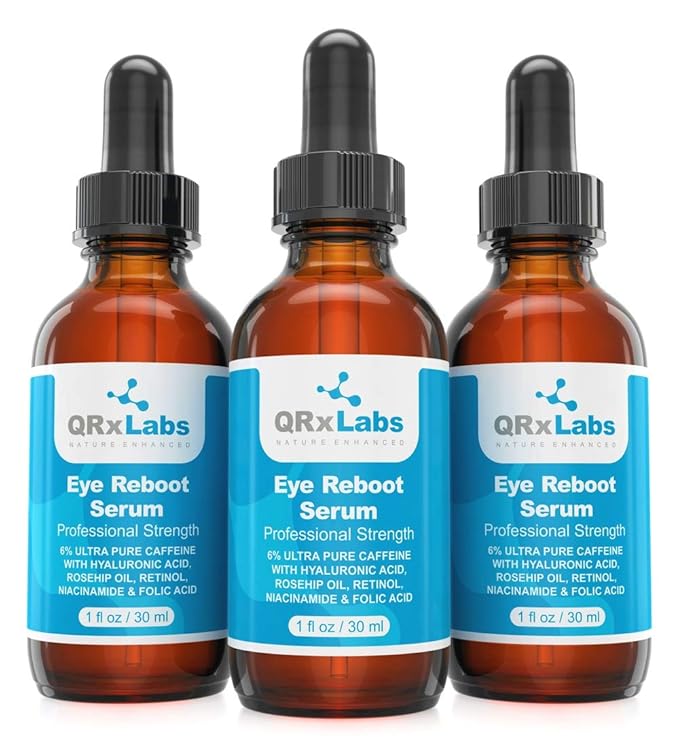 Eye Reboot Serum with 6% Caffeine, Hyaluronic Acid, Retinol & Niacinamide – Hydrating Formula For Delicate Eye Area – Helps Visibly Reduce Puffiness, Fine Lines & Dark Circles – Improves Skin Texture