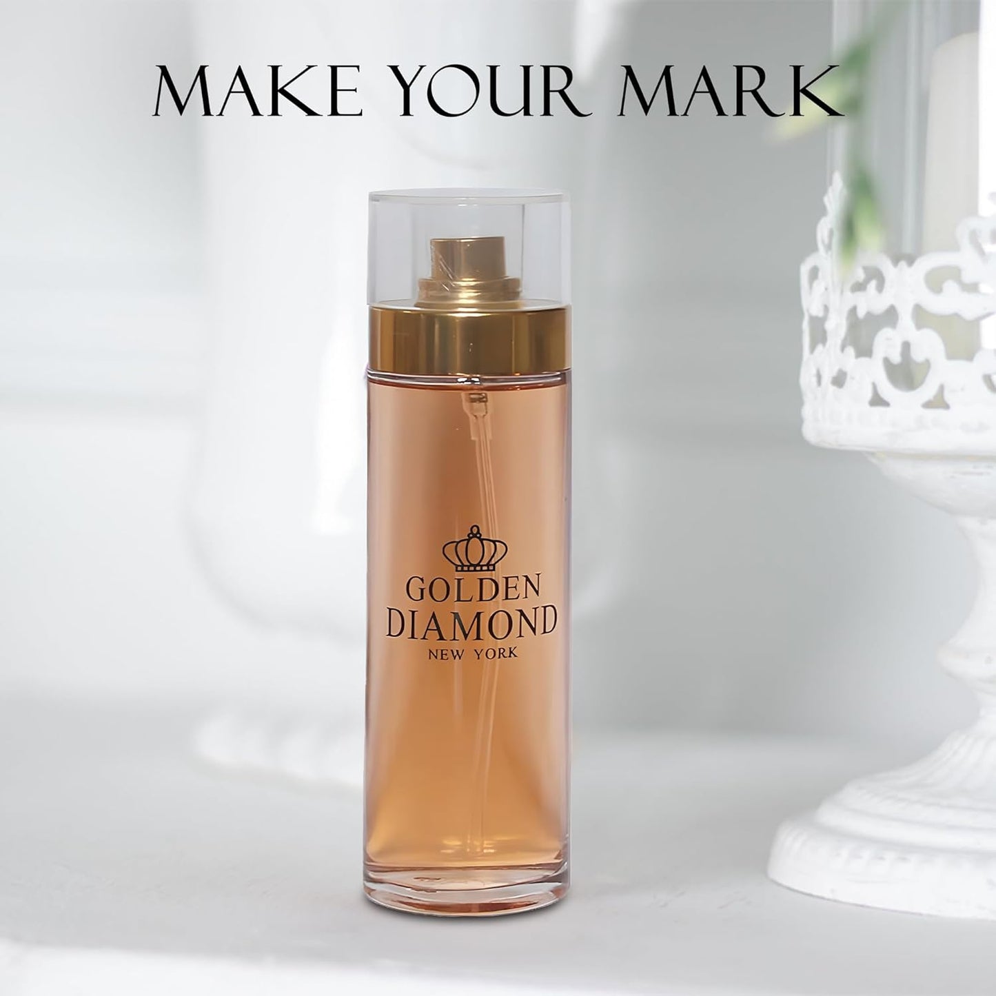 Golden Diamond Eau de Parfum Natural Spray Women's Perfume Daily Used 3.4 Fluid Ounce