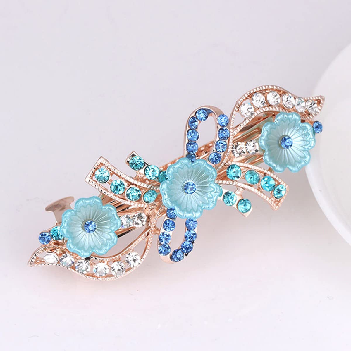 3 Pieces Rhinestones Hair Barrettes Clips For Women Thick Hair Wedding Hair Accessories Bridal Hairpin Hair Clip 6cm, 1-tf Multicolor A