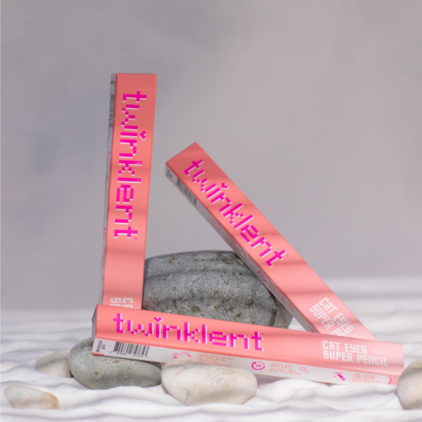 TWINKLENT Cat Eyes Super Pencil – 24-Hour Long-Lasting Waterproof Gel Eyeliner, Multipurpose Vegan Eye Makeup, Built-in Sharpener, 6 Shades (6-Chocolat Pink)