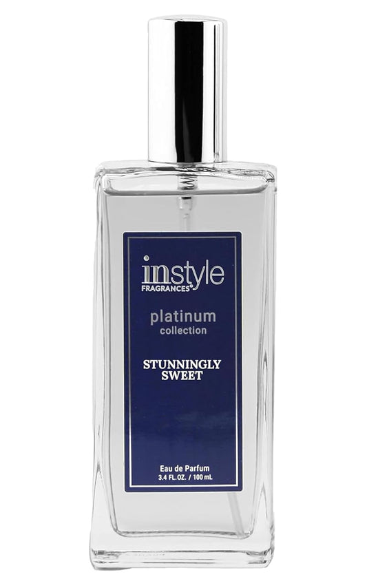 Instyle Fragrances Platinum Collection Stunningly Sweet, Premium Women’s Eau de Parfum, CLEAN, Vegan, Paraben-Free, Never Tested on Animals, 3.4 Fluid Ounces
