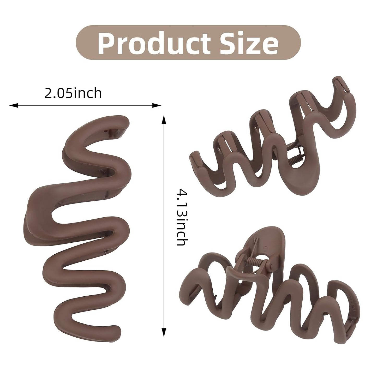 4Pcs Claw Clips for Women Wavy Hair Clips for Thick Hair Non Slip Hair Clip Claw for Women's Hair Cute Hair Accessories