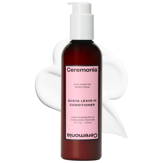 Ceremonia Guava Leave-In Conditioner Deep Hydration Repair Cream with Tamarind and Avocado, 6.7 Fl Oz | 200 mL