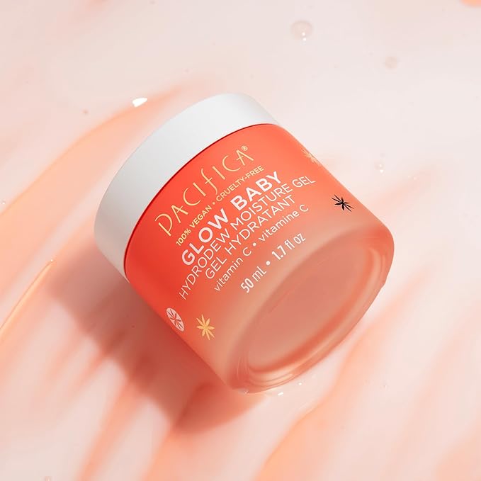 Pacifica Glow Baby Hydrodew Gel Moisturizer – Vitamin C & Niacinamide Dewy Face Gel for Glowing Skin, Lightweight Oil-Free Daily Moisturizer for Brightening & Hydration, Vegan & Clean Beauty Formula