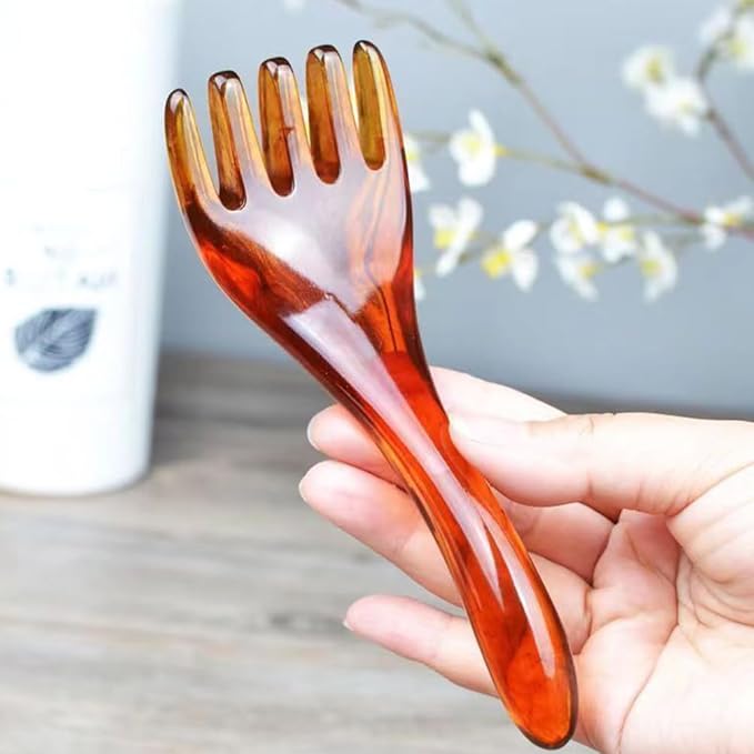 Healifty 4 Pcs Guasha Scraping Massage Tool Massage Comb Facial Massage Board Scalp Comb Massager for Head Face Body