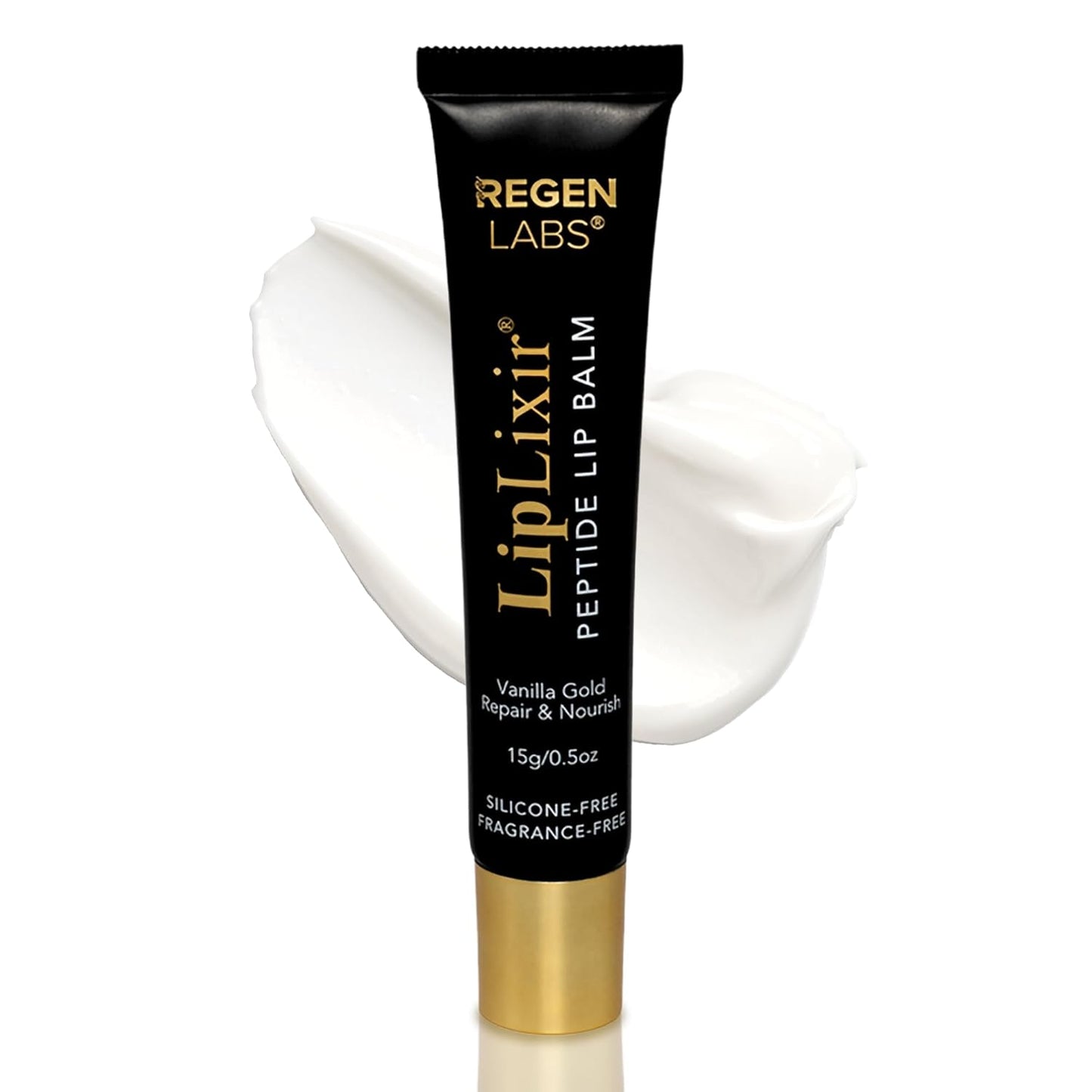 LipLixir Non Toxic Peptide Lip Balm – EWG® VERIFIED, All-Natural, Ultra-Clean, Hydrating, Doctor Approved Lip Gloss – Fragrance-Free with Shea, Cocoa & Coconut Oil, (Reformulated Thicker Formula)