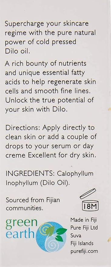 PURE FIJI Dilo Oil Anti-Aging Face Oil - Anti Aging Serum Moisturizer for Women and Man - Vitamin E and Vitamin A Serum Natural Moisturizing DILO Facial Oil, 0.5 oz