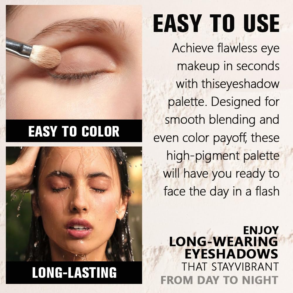 Rosy Brown Matte Single Eyeshadow, Lightweight Blendable Mini Eye Shadow for Older Women, Monochrome Eyeshadow Palette Makeup Pigmented Waterproof, Vegan & Cruelty-Free, 05