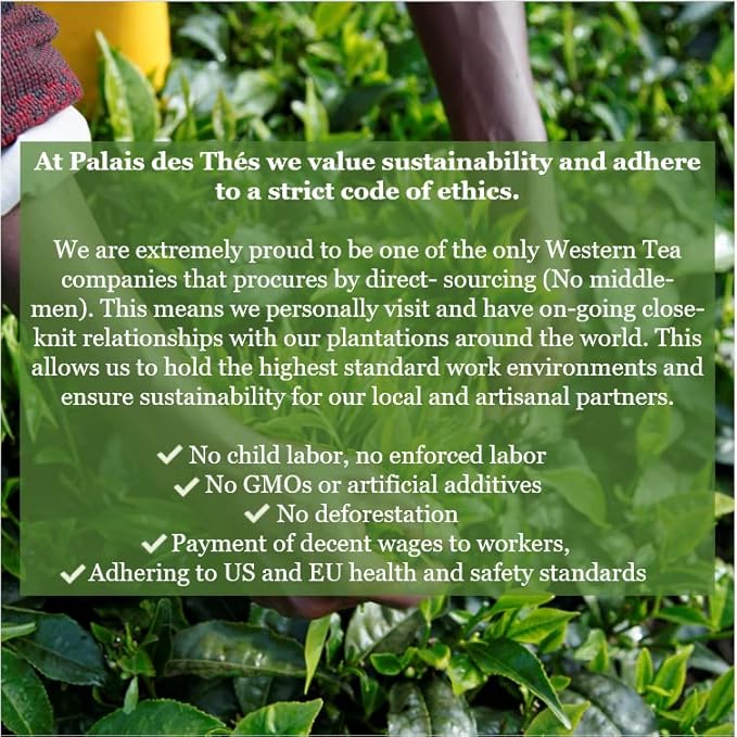 Palais des Thés - Organic Japanese Wellness Green Tea for Relaxation with Spirulina, Buckwheat, and Nashi Pear - 4.2oz Loose Leaf Metal Gift Tin