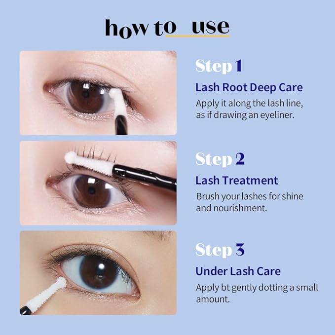 ETUDE Power Eyelash Ampoule 1+1 Set, Lash and Brow Treatment, Caffeine-Infused, Ultra Slim Tip, Lash Booster, Korean Makeup, Beauty (1.31 Fl Oz)