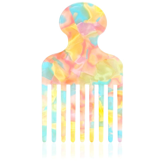 Hair Pick Comb, 4.7 Inch Curly Hair Comb for Curls Afro, Long Wide Smooth Sturdy Detangling Lift Combs Styling Tools for Women Men Barber Supplies