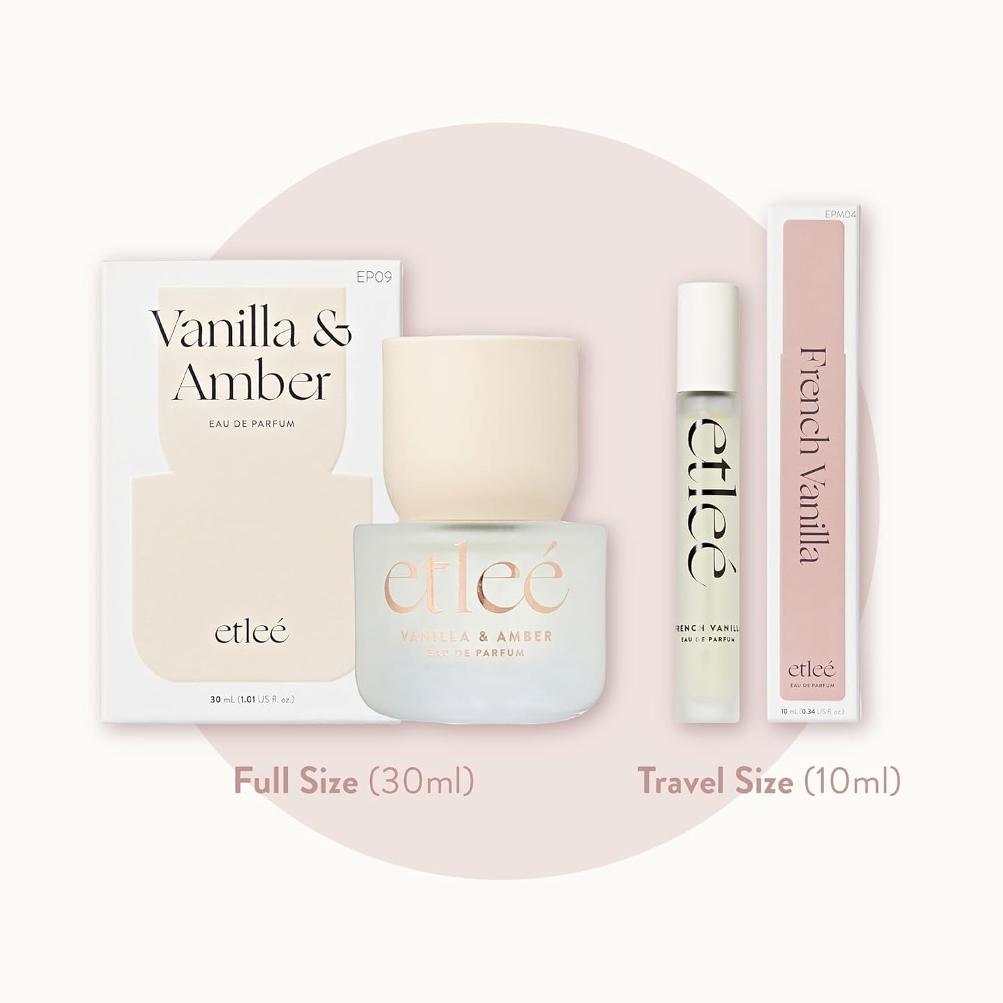 Vanilla & Amber Eau de Parfum 1.01oz, Long Lasting Perfume Inspired by Lat. Yara, Floral Gourmand Notes With Vanilla, Amber, Sandalwood, Coconut & Heliotrope, Luxury Fragrance for Women & Men