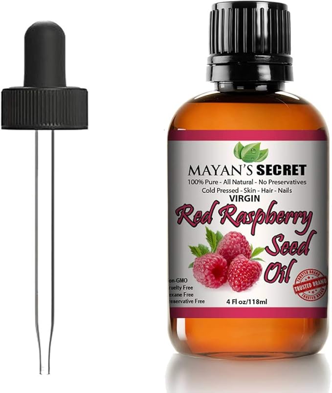 Mayan's Secret Pure Carrier and Essential oils for Skin Care, Hair, Body Moisturizer for Face-Anti Aging Skin Care (Red Raspberry Seed Oil, 4oz)