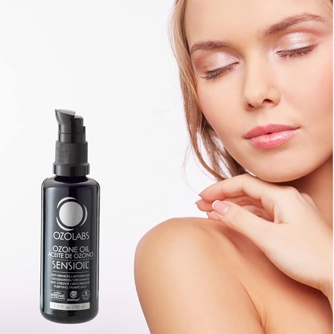 OZOLABS® OZONATED OIL - SENSIOIL© | Certified Organic Ozonated Olive & Sunflower Oils | Deep Hydration & Skin Regeneration | ISO 9001 | 1.7 fl. oz.