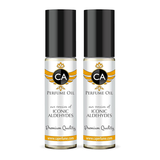 CA Perfume Impression of Iconic Aldehydes for Women Eau De Parfum Floral Aldehyde Scent Long Lasting Perfumes for Women Travel Size TSA Ready for Day and Night Wear 0.33 Fl Oz 10ml (Pack of 2)