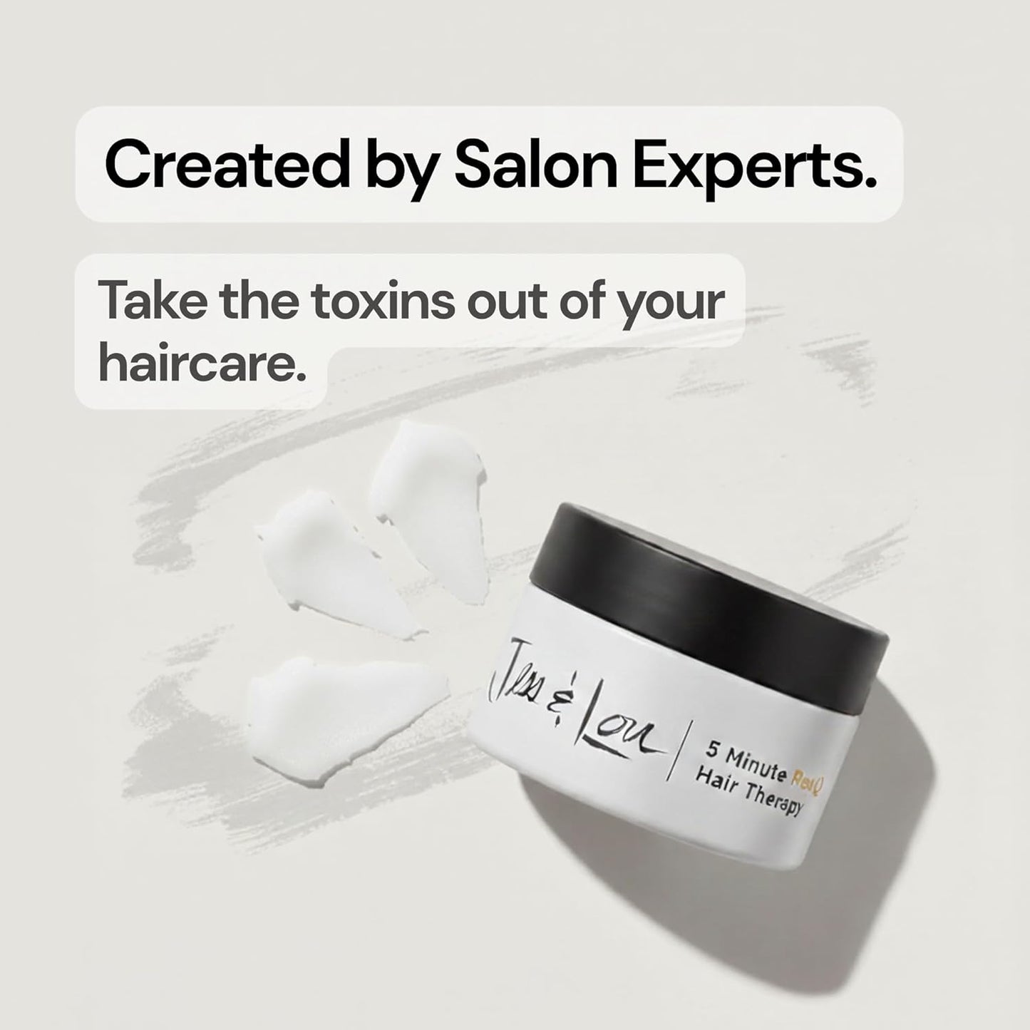 Jess & Lou Beauty Deep Conditioning Hair Repair Mask with Natural Ingredients for Dry or Damaged Hair, Pre-Shampoo Treatment with Coconut & Murumuru Butter, Vegan & Toxin-Free (5 oz)