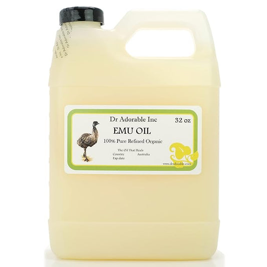 Dr Adorable - 32 oz - Australian Emu Oil - 100% Pure Natural Triple Refined Organic