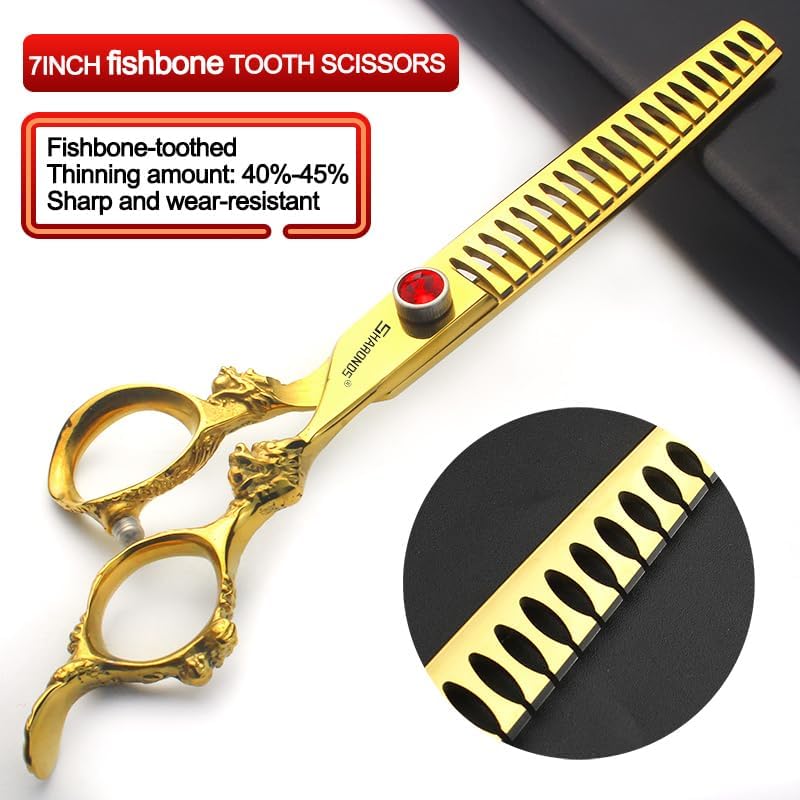 Hair Scissors 6/7/8/9-inch 440C High Hardness For Hairdressers Haircuts Cuttinging Scissors Professional Haircut (7 inch-3pc)