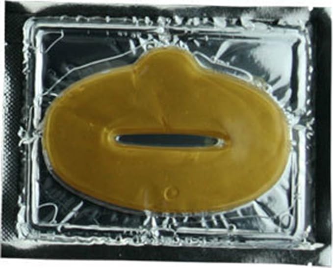 5 Masks 24K Gold Collagen Lip Treatment Mask Patches. Plumper Fuller Softer Lips. Anti Aging Reduce Fine Line Wrinkles Creases Hydrating Moisturizing Uplifting Tone Firmer Smooth Lips Regeneration.