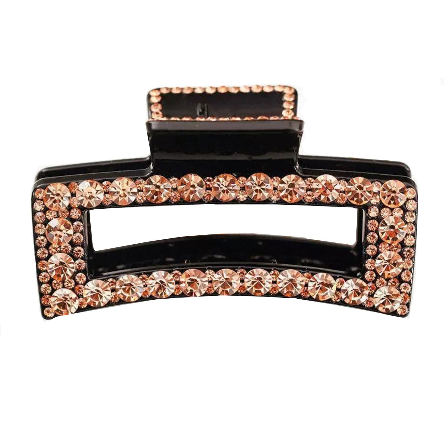 Rhinestone Hair Claw Clips, 2 Pack Exquisite Crystal Jaw Clips Nonslip Hair Clips for Thick Long Hair, Fashion Hair Clamp Accessories for Women Ladies Strong Hold Hair Barrette for Hair Styling