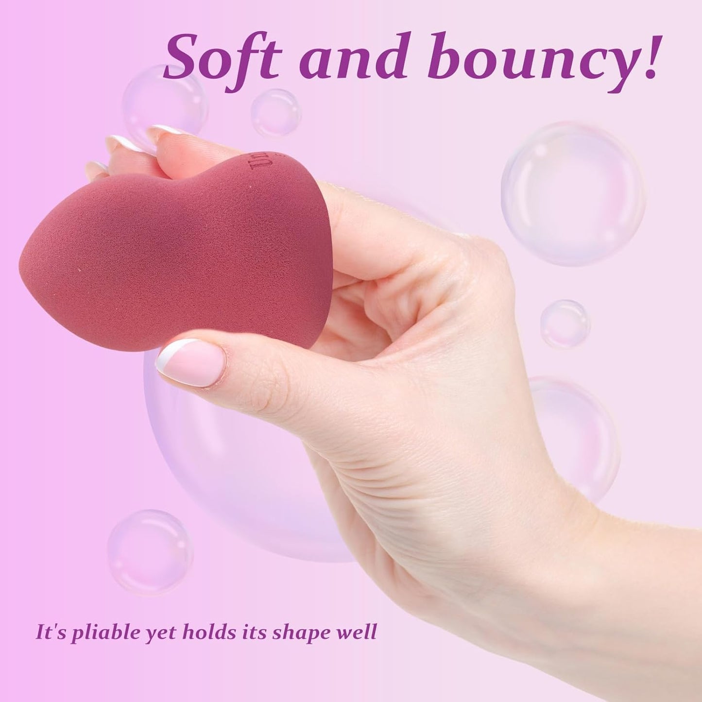 7-Pack Colorful Makeup Sponge Set - Latex-Free Makeup Sponges for Foundation & Concealer, Ultra Soft Blending Cosmetic Sponge with Gourd-Design, Quick-Dry & Save Liquid Foundation