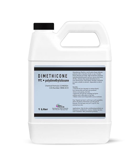 Dimethicone Oil Pure (1 Liter / 33.81 Fl Oz) DIY Pure Dimethicone Cosmetic Grade Skin Moisturizer and Head Lice Treatment, Liquid Silicone for, Gun Oil