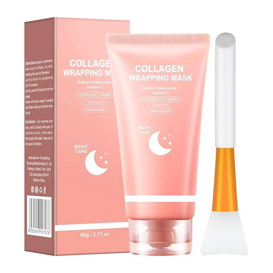 IREV Collagen Wrapping Mask, Peel Off Facial Mask, Face Masks Skincare, Face Mask For Women With Collagen, Vitamin C, Glass Skin Skincare, Reduces Dullness, Hydrating 80ml 2.71oz