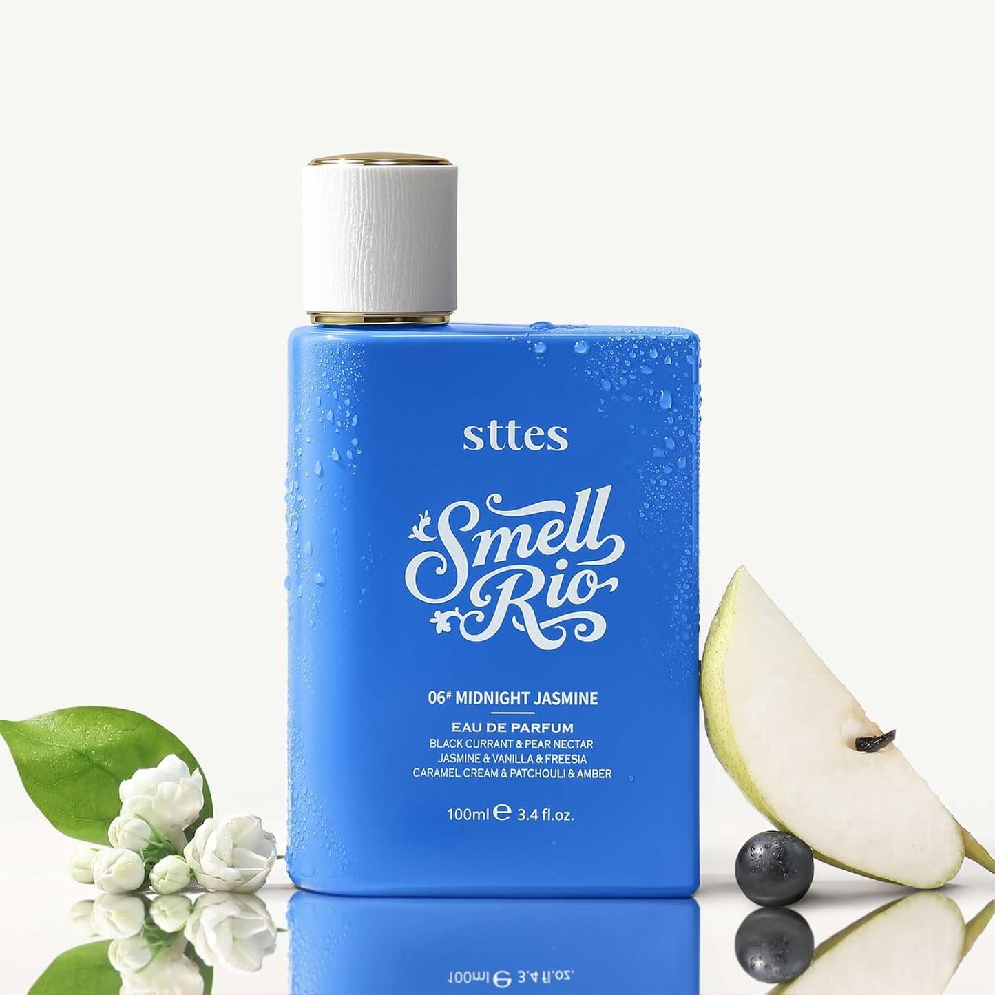 Sttes Perfume 06# (Original 706) – Perfume for Women – Long-Lasting Hair Black Currant, Jasmine & Vanilla Notes – Elegant Scentual Fragrance Eau de Parfum 100ml (3.4 fl oz) – Midnight Jasmine