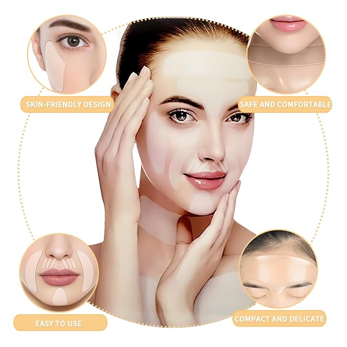 18 pcs Anti Wrinkle Patches, Reusable Forehead Wrinkle Patches Facial Anti Wrinkle Patches for Skin Lines Prevention, Silicone Face Patches for Forehead Wrinkles Treatment for Women