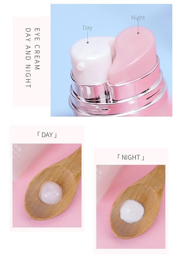 Rose Essential Oil Day and Night Eye Cream, Eye Cream for Dark Circles & Puffiness, Moisturizing Hydrating Fade Fine Lines Eye Bags Removal Dark Circles Firming Eye Skin For Women, Gift for Travel