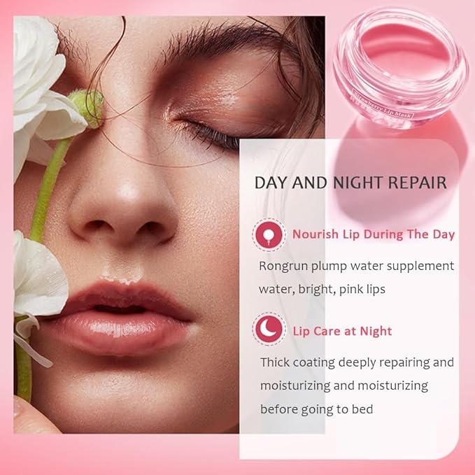 6PCS Bee Lip Balm Honey Pot，Honey&Strawberry&Watermelon&Cherry&Apple&Coconut Lip Mask Overnight Propolis Moisturizing Lip Balm Hydrating Prevention Dry and Crack Lip Scrubs Exfoliator Lip Wrinkle Care