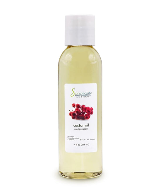 Soapeauty Cold Pressed Castor Oil |100% Pure Natural Castor Oil Promotes Healthy Skin & Hair | Thickens Eyebrows & Lengthens Eyelashes | 4 fl oz