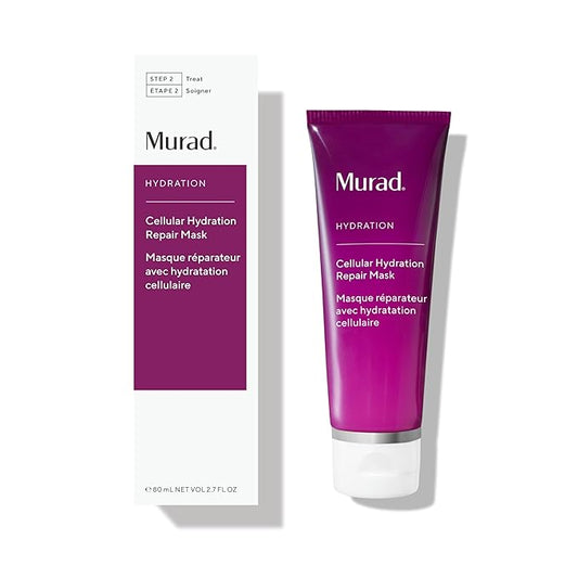 Murad Cellular Hydration Barrier Repair Mask - Hydrating Face Mask, Formulated with Bilberry Omegas, Hibiscus Extract, and Canadian Willowherb, Visibly Repairs Dry, Red, and Rough Skin - 2.7 Fl Oz