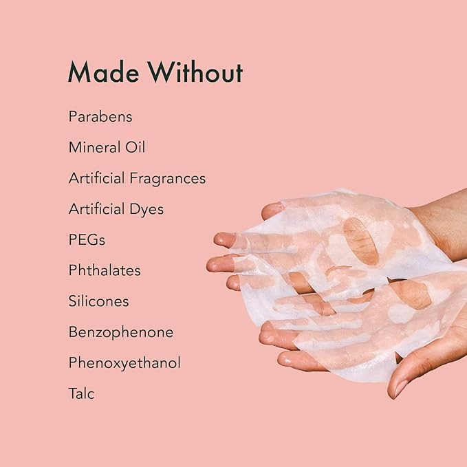 Rael Face Mask Skin Care, Vitamin C Face Masks - Bamboo Facial Sheet Mask, Korean Skincare, with Brightening Vitamin C Serum and Fruit Extracts, All Skin Types (Vitamin C, 5 Sheets)