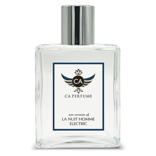 CA Perfume Impression of La Nuit Homme Electric For Men Fragrance Eau de Parfum Spray Bottle 3.4 Fl Oz/100ml-X1