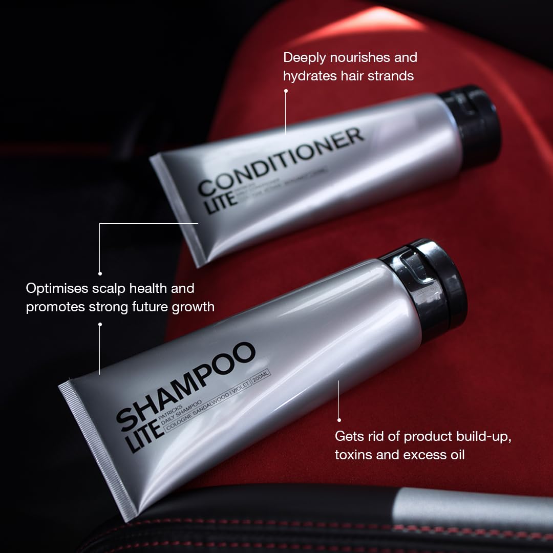 PATRICKS CD Lite Conditioner | Notes of Vetiver & Bergamot | Smooth & Nourish Hair | High Performance Grooming for Men 200ml