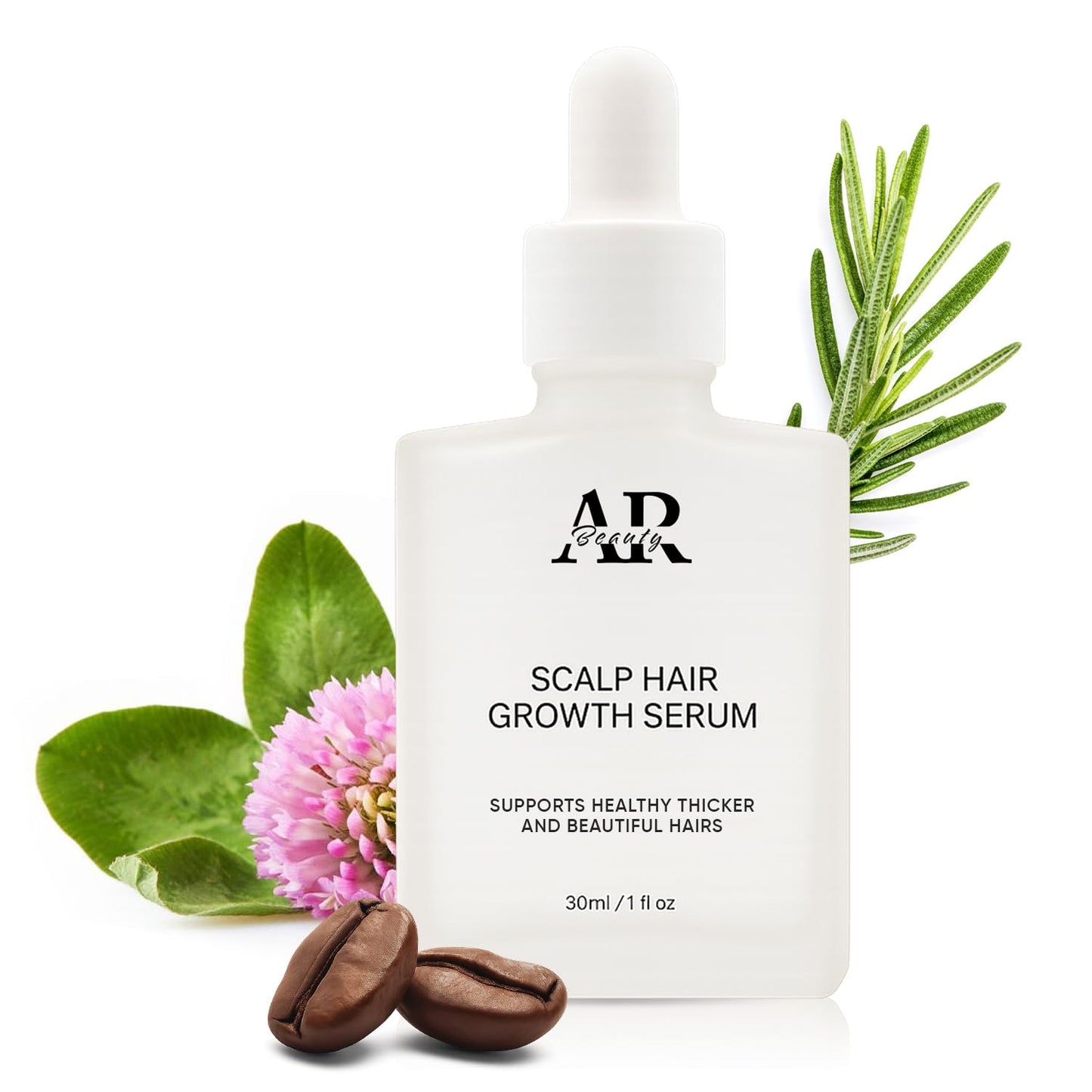 Scalp Hair Growth Serum -Thicker and Fuller Looking Hair - Paraben Smell Free- Nourishing Formula with Rosemary Biotin Caffeine Red Clover Hair Regrowth Treatment for Women Men - 1 Fl.Oz