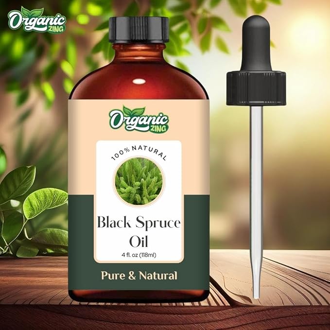 Black Spruce (Picea Mariana) Oil | Pure & Natural Essential Oil for Massage, Aroma & Diffuser - 118ml/3.99fl oz