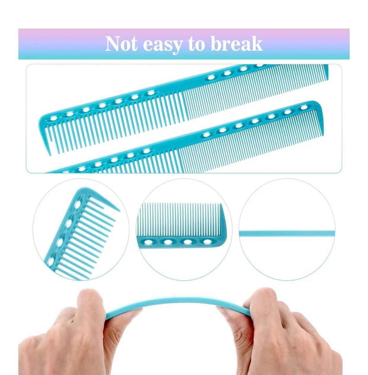 4Pcs Carbon Cutting Combs for Hair Stylist Heat Resistance Carbon Haircutting Professional Barber All Purpose Hair Stylist Medium and Fine Tooth for Salon Man Woman Clipper Cuts
