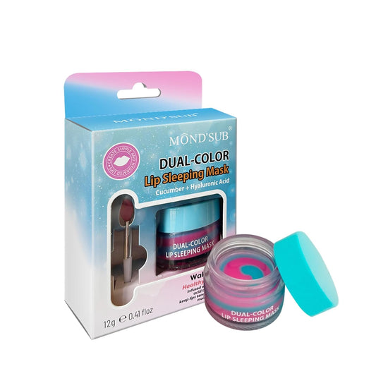 MOND'SUB Dual - Color Lip Sleeping Mask Set - 5 Flavors for Nourished, Smooth Lips (Cucumber + Hyaluronic Acid)