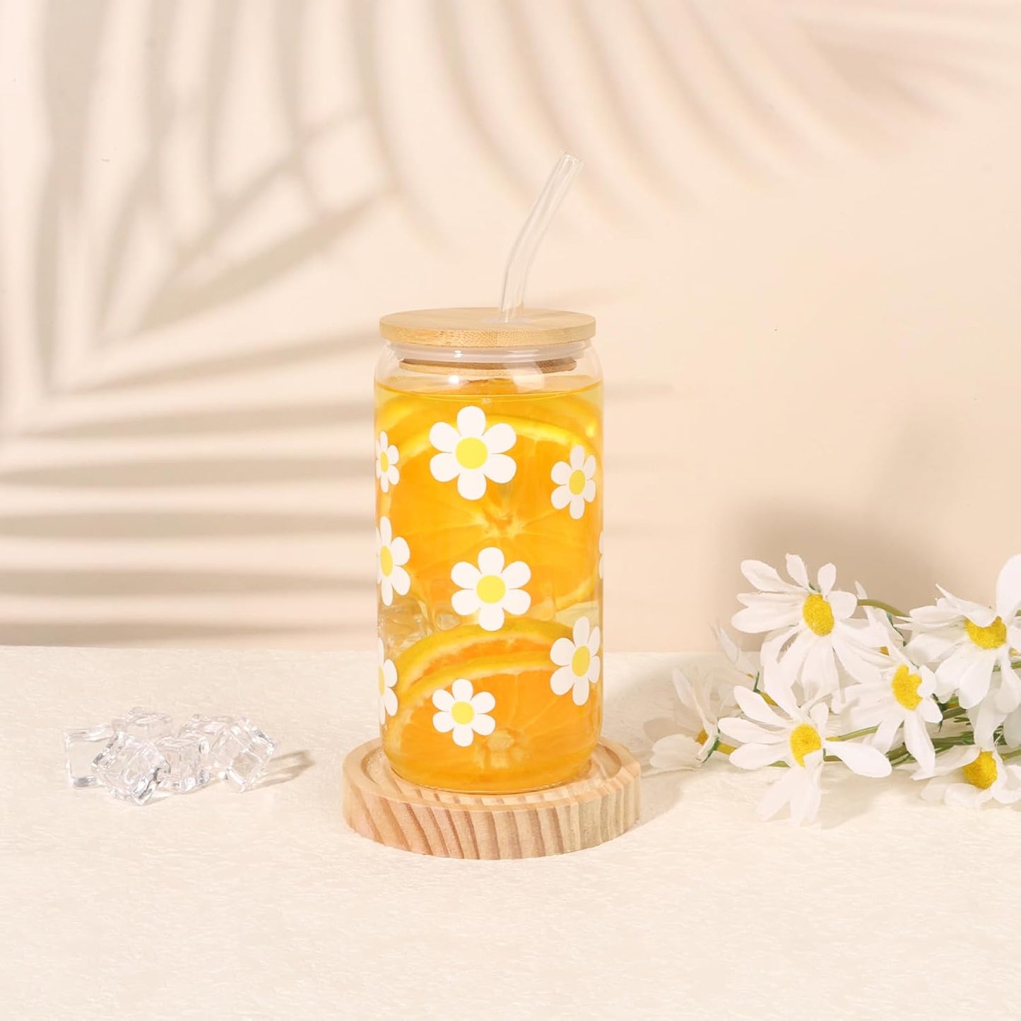 Birthday Gifts for Women Friendship, Teen Girls, Girls, Unique Cute Birthday Gift Box For Girl, Her, Sister, Daughter, Friends, Ideas Cute Daisy Aesthetic Glass Cups Gifts Set