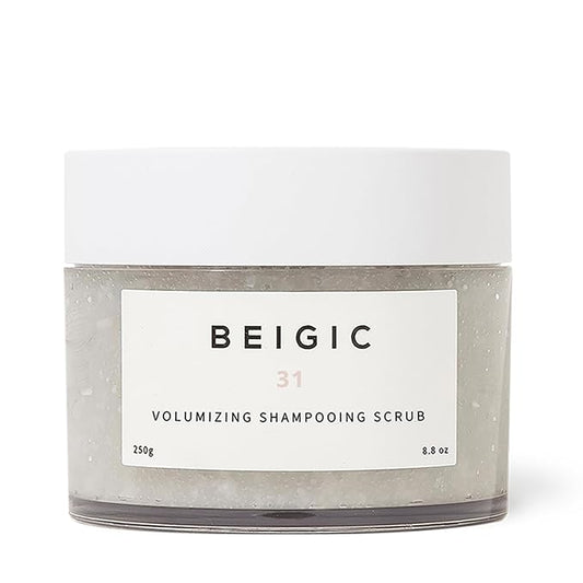 BEIGIC Volumizing Shampooing Scrub – Vegan Clarifying Scalp Exfoliator & Shampoo with Sacha Inchi Oil & Sea Salt for Buildup, Flakes for Itchy Scalps (8.81 Oz)