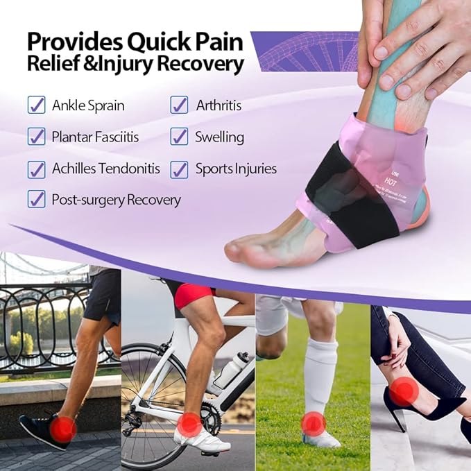 NEWGO Bundle of Cold Eye Mask and Ankle Ice Wrap