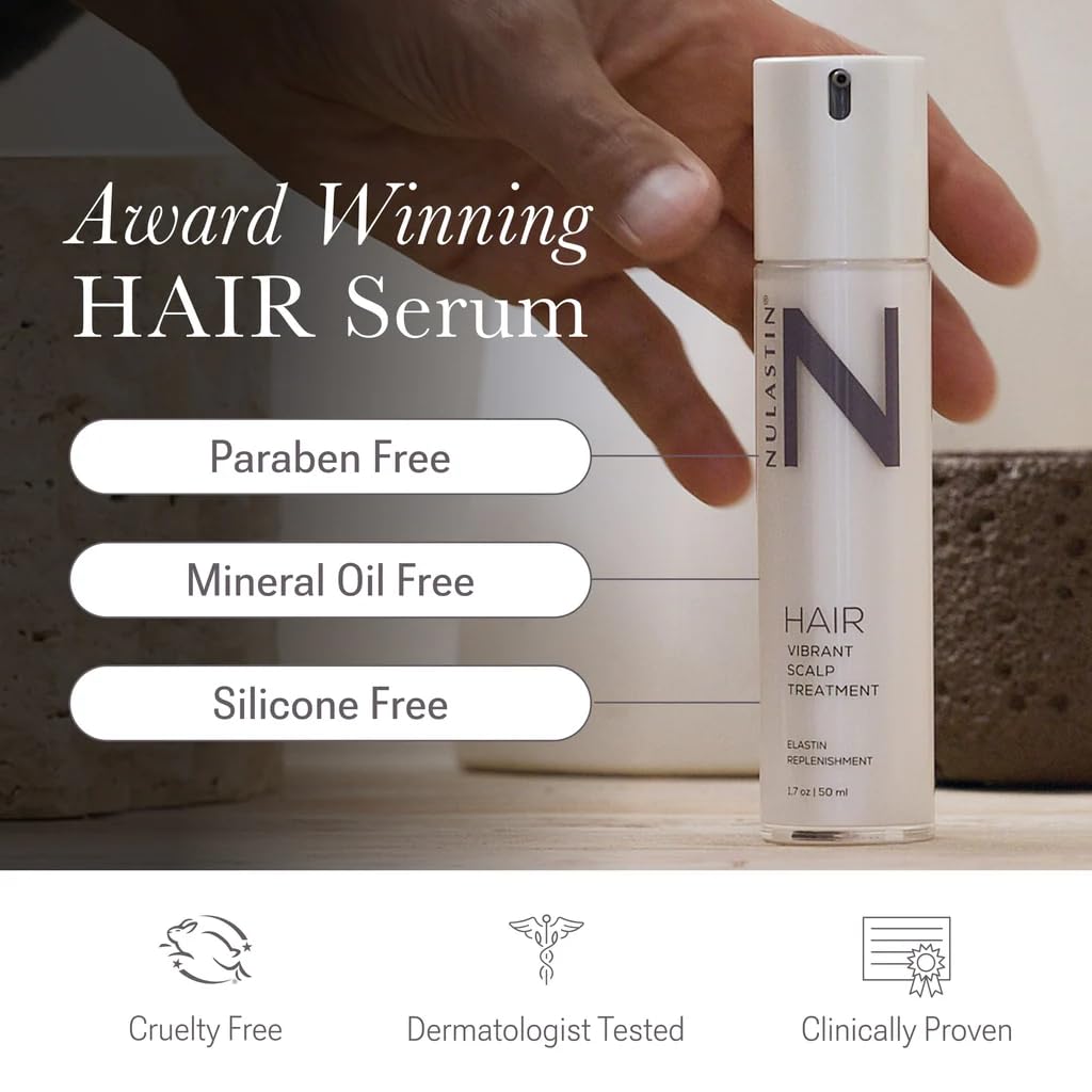NULASTIN Scalp Serum - Vibrant Scalp Treatment to Help Improve the Look of Hair Density - Lightweight, Fast Absorbing Formula Enriched with Hair-Strengthening Ingredients (2 Count)
